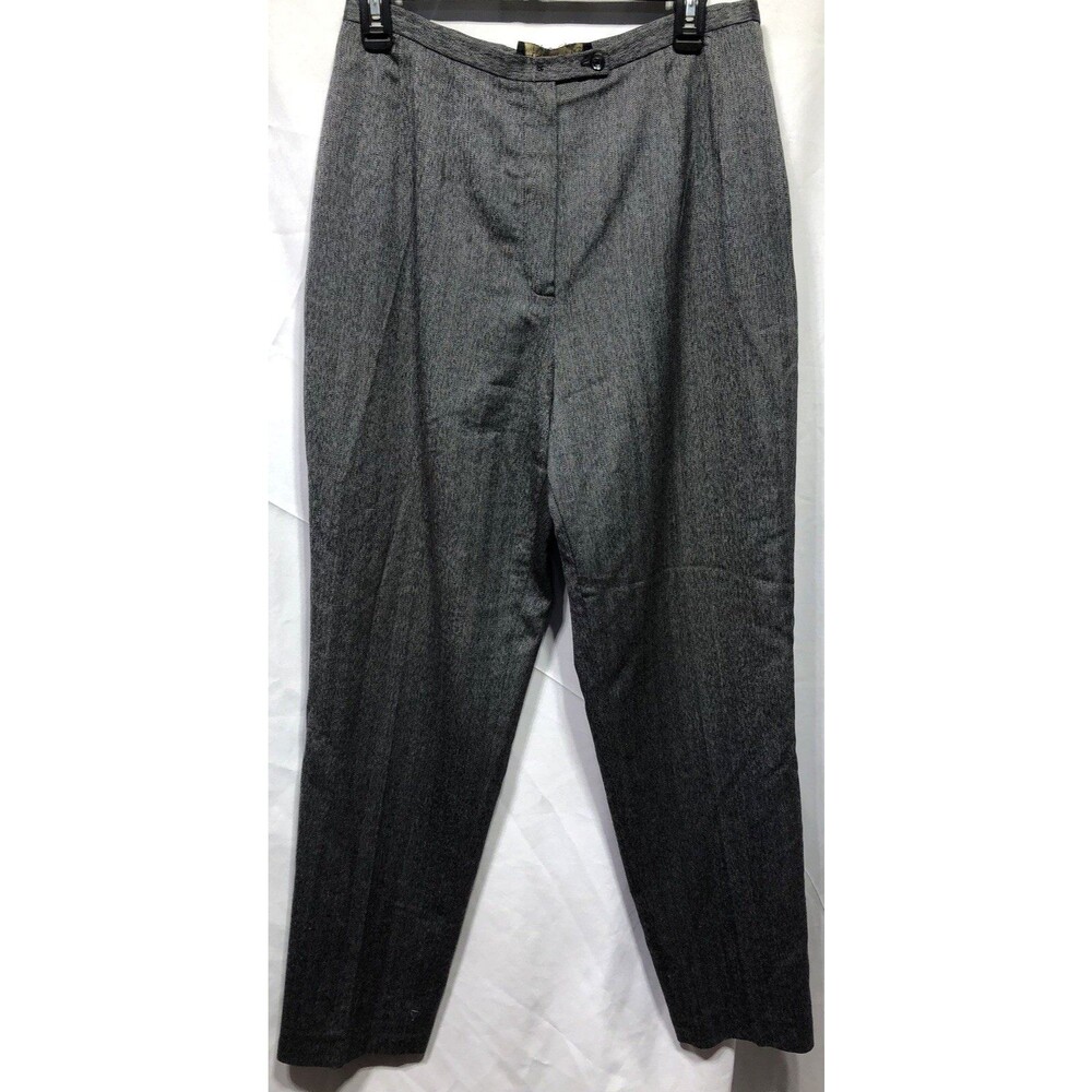 Harve Benard Wool slacks Pants 10 Gray 30"W Lined Pockets Capsule Office Career